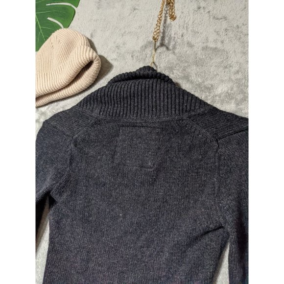 🍑AMERICAN EAGLE Women Sweater Knit Pullover Fall Winter Solid Gray Slim XS(0-2) - Picture 4 of 13